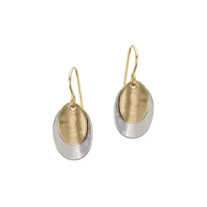 Layered Concave Ovals Wire Earring