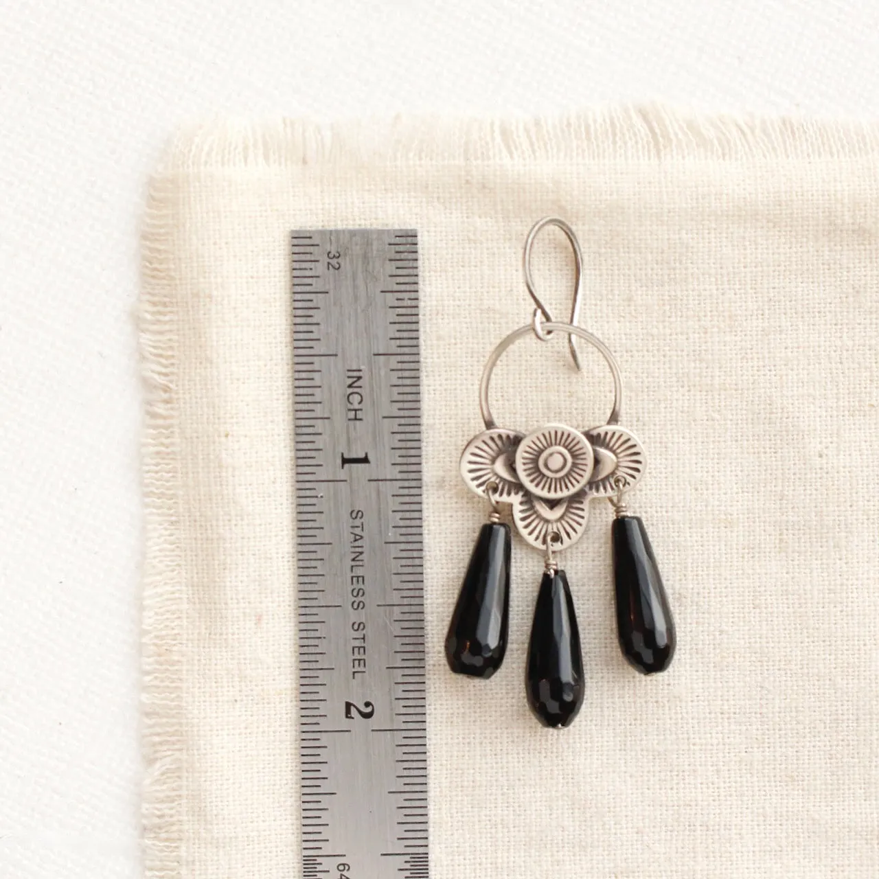 Layered Talara Onyx Chandelier Earrings