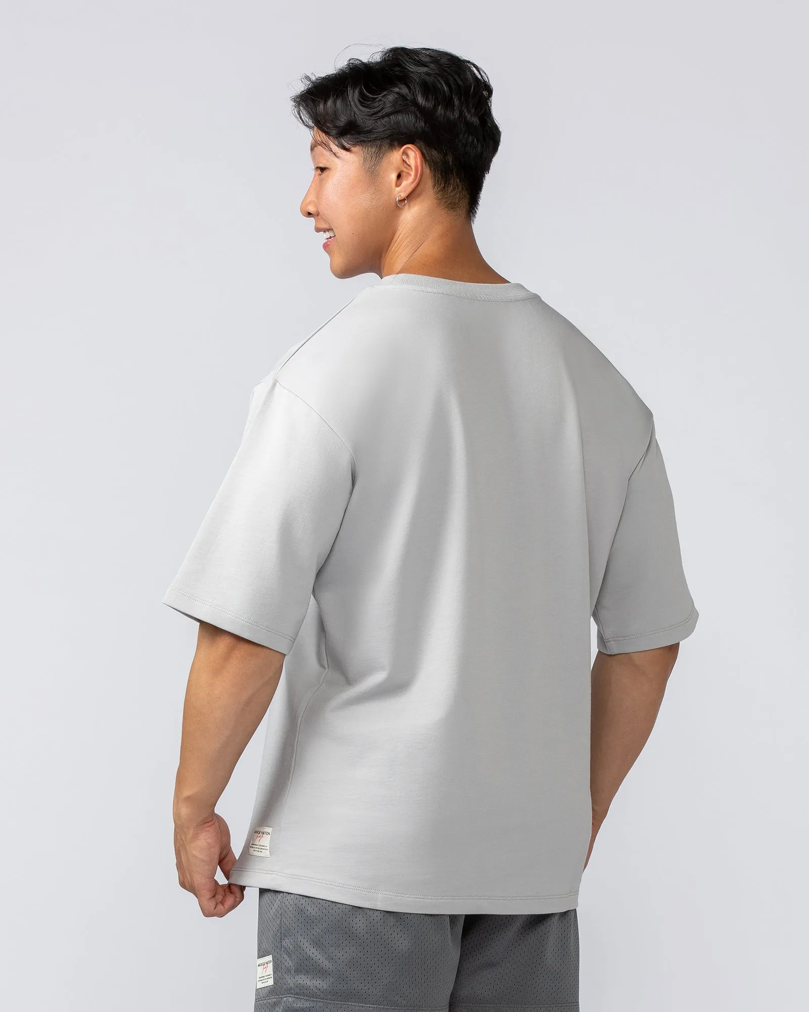 Lee Lem Boxy Loopback Tee - Ice Grey