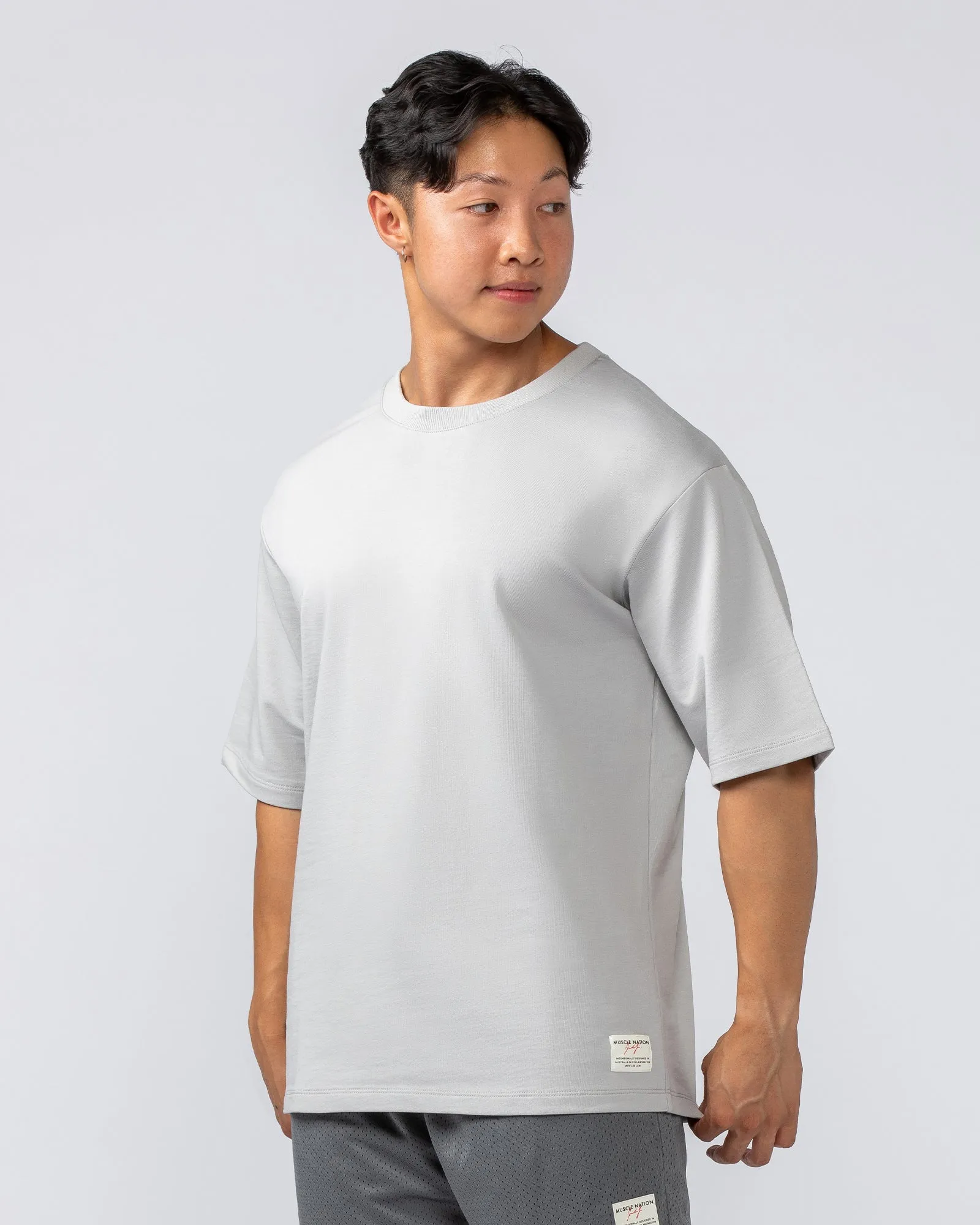 Lee Lem Boxy Loopback Tee - Ice Grey