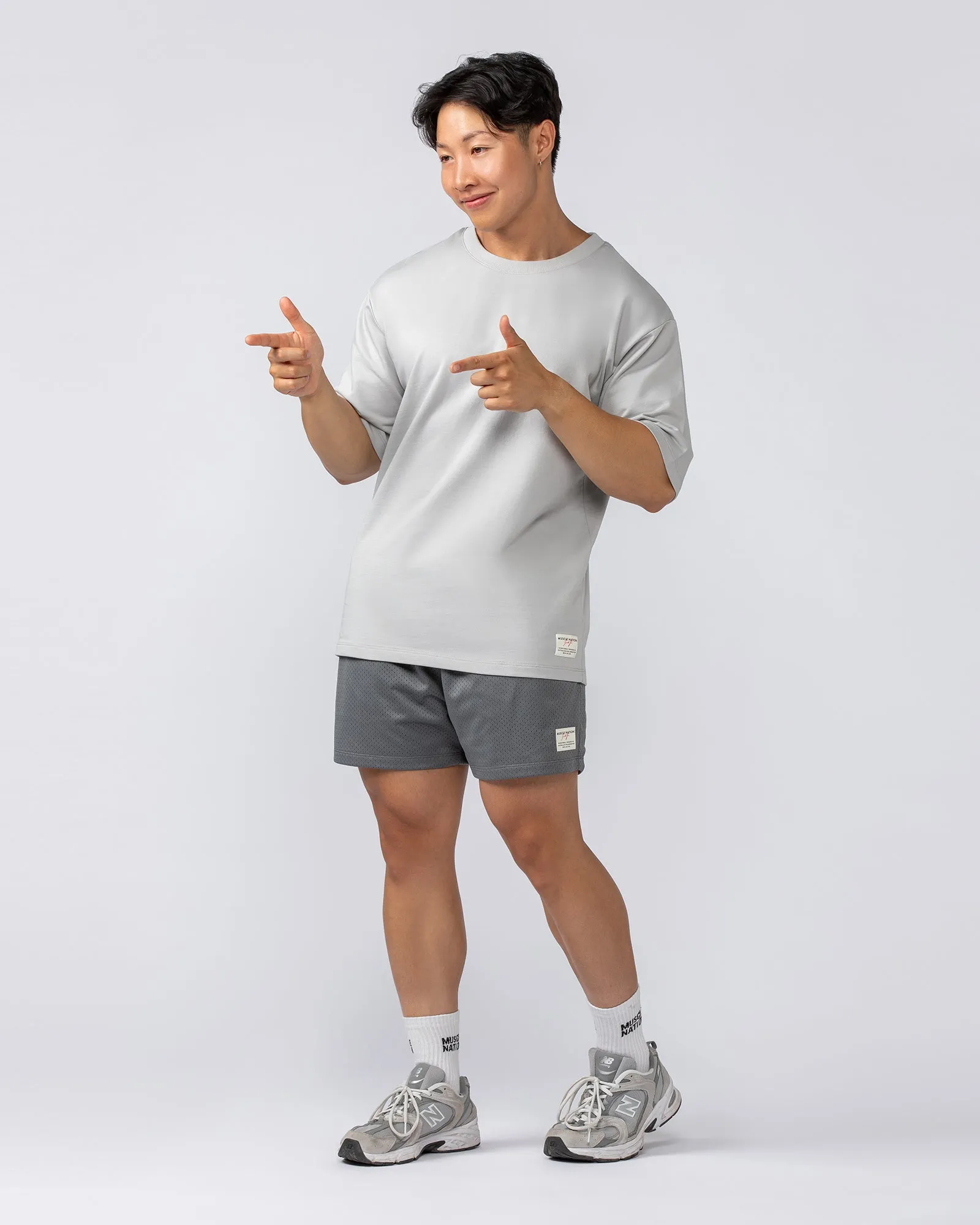 Lee Lem Boxy Loopback Tee - Ice Grey