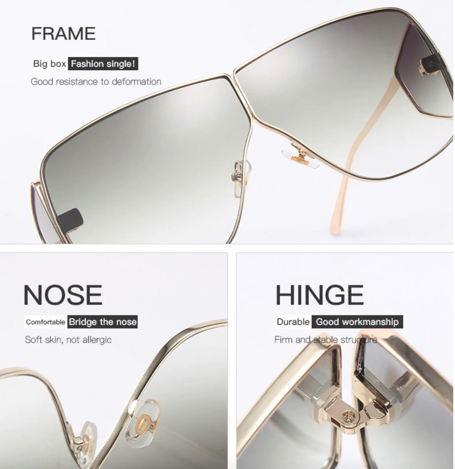 Lentes tipo Diseñador Tom Spector Ford Extra Grandes Unisex Sol Armazón Metal