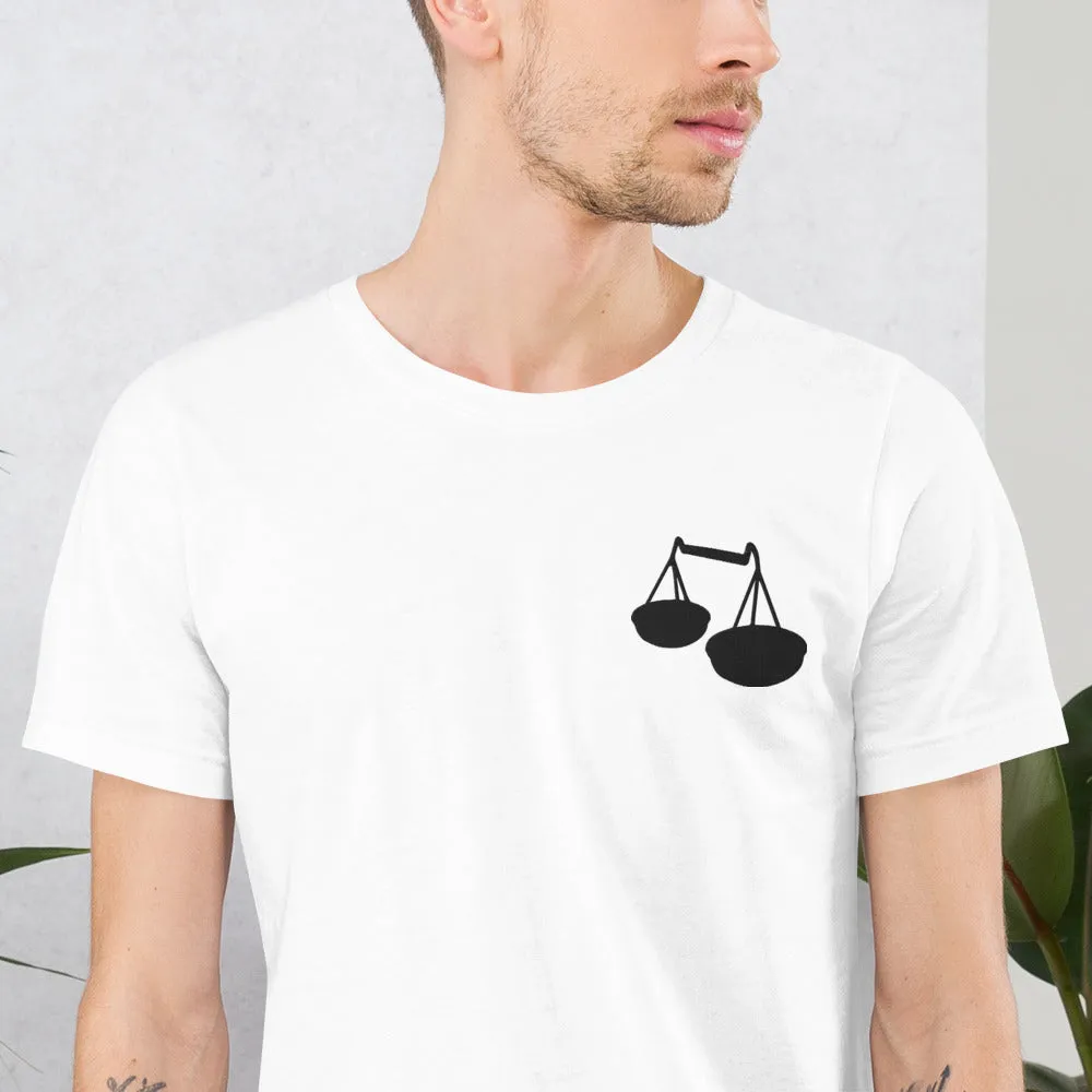 LIBRA T-SHIRT - Libra Symbol Embroidery