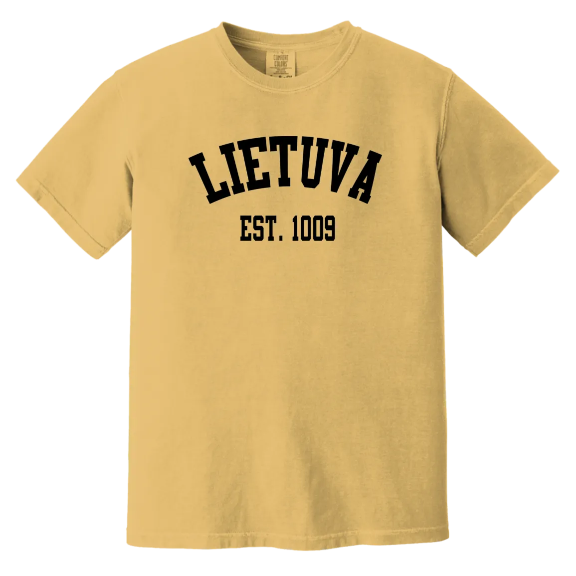 Lietuva Est. 1009 - Men/Women Unisex Soft-Washed Comfort Cotton Short Sleeve T-Shirt