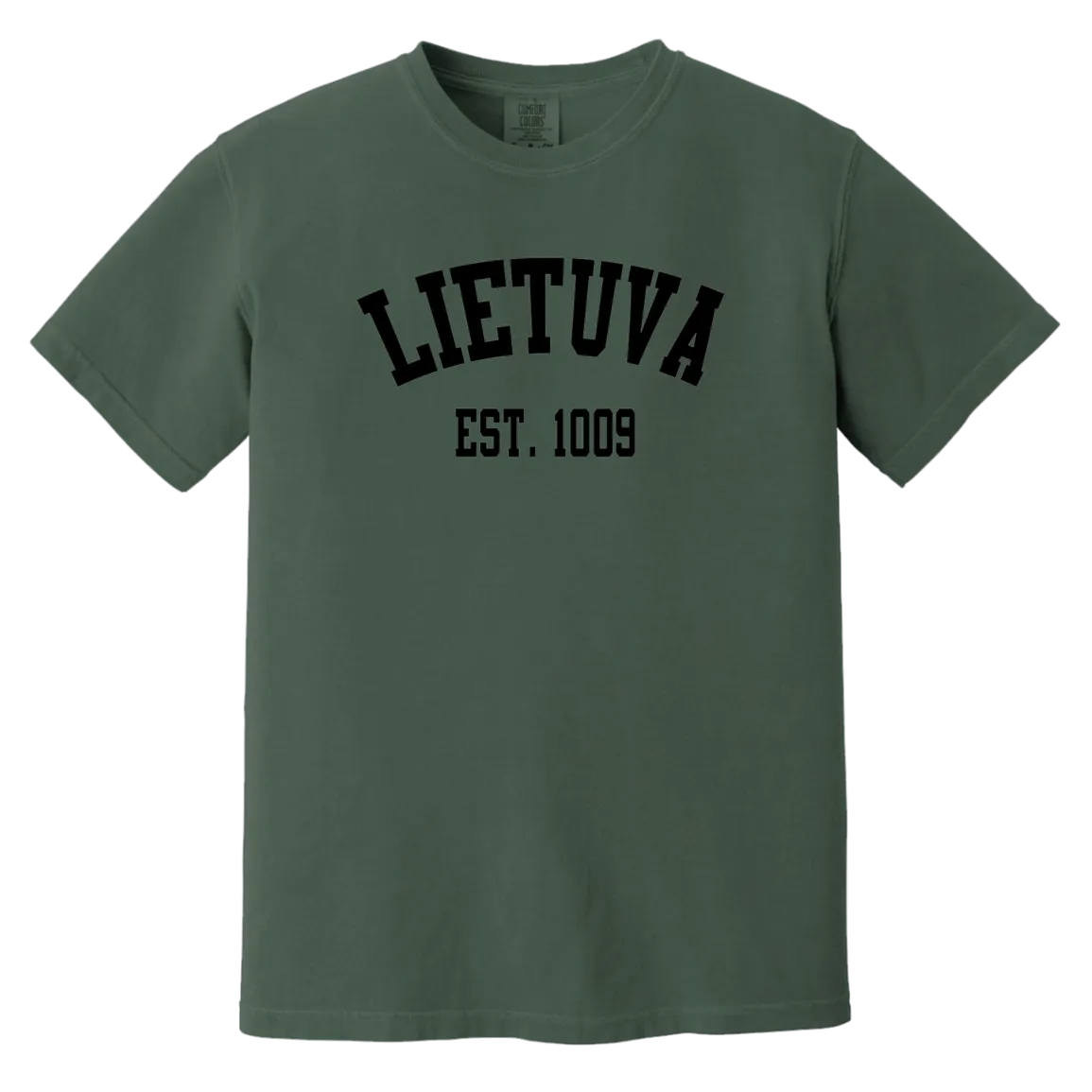 Lietuva Est. 1009 - Men/Women Unisex Soft-Washed Comfort Cotton Short Sleeve T-Shirt