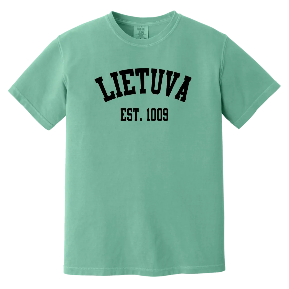 Lietuva Est. 1009 - Men/Women Unisex Soft-Washed Comfort Cotton Short Sleeve T-Shirt
