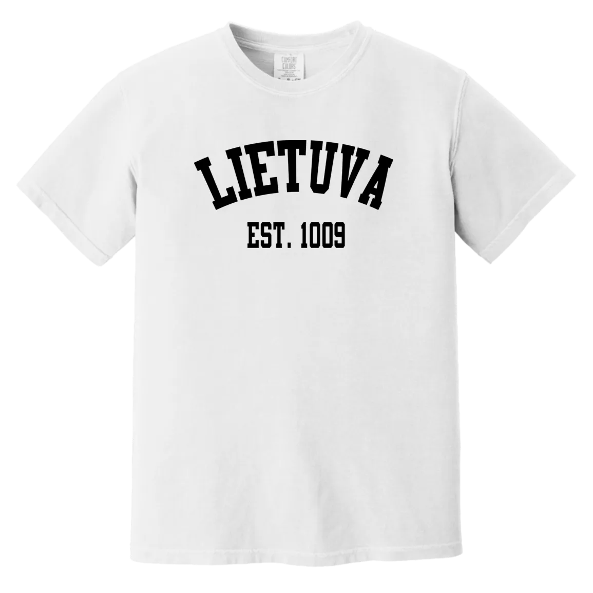 Lietuva Est. 1009 - Men/Women Unisex Soft-Washed Comfort Cotton Short Sleeve T-Shirt