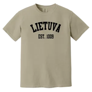 Lietuva Est. 1009 - Men/Women Unisex Soft-Washed Comfort Cotton Short Sleeve T-Shirt