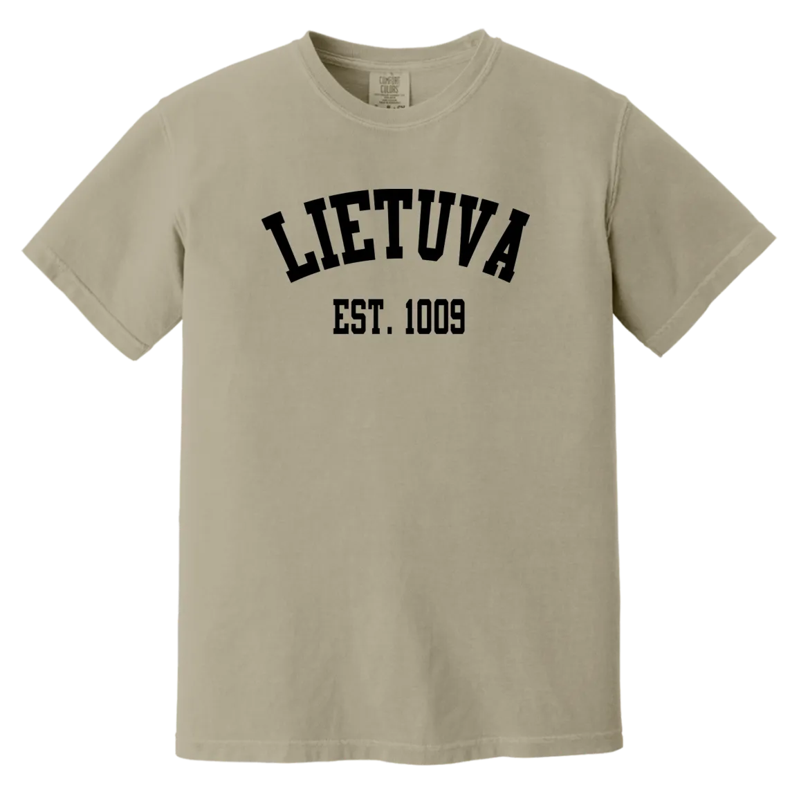 Lietuva Est. 1009 - Men/Women Unisex Soft-Washed Comfort Cotton Short Sleeve T-Shirt