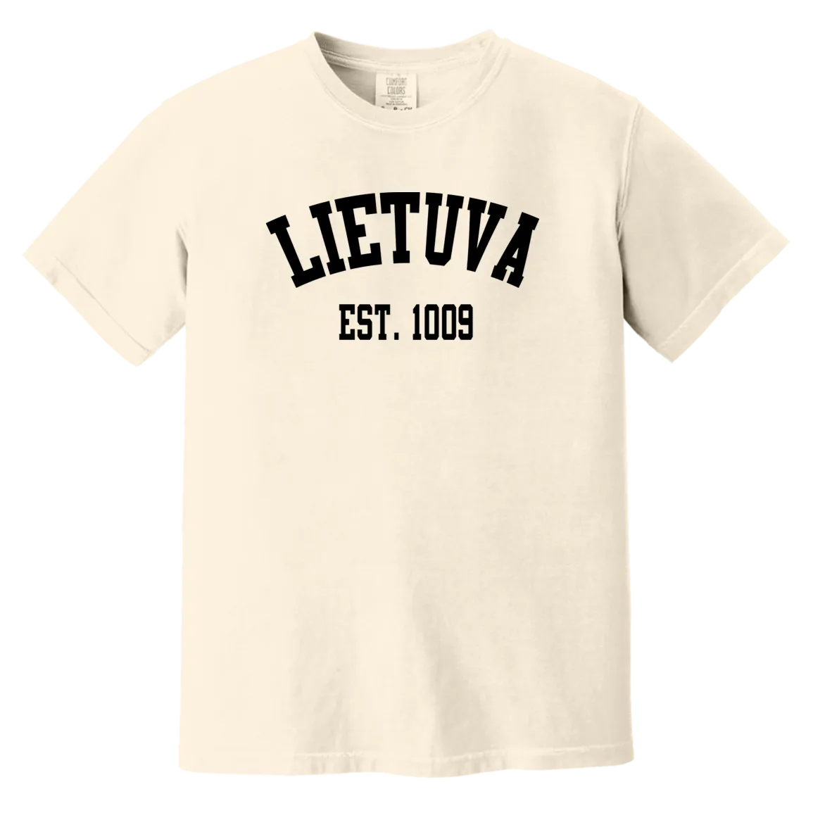Lietuva Est. 1009 - Men/Women Unisex Soft-Washed Comfort Cotton Short Sleeve T-Shirt