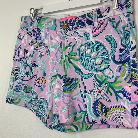 Lilly Pulitzer Jayne Knit Shorts Lilac Freesia Mermaid for You Size 8