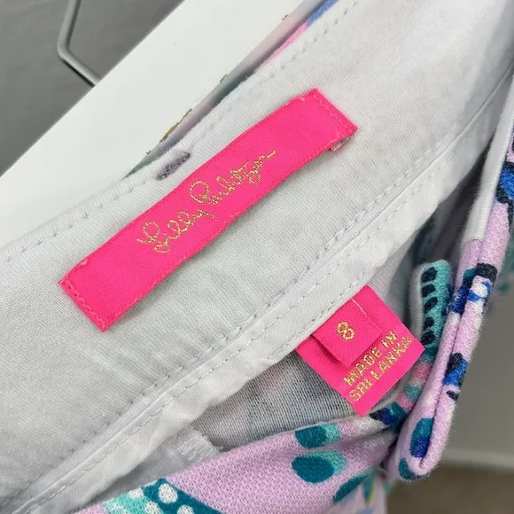 Lilly Pulitzer Jayne Knit Shorts Lilac Freesia Mermaid for You Size 8