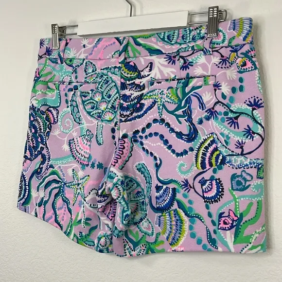 Lilly Pulitzer Jayne Knit Shorts Lilac Freesia Mermaid for You Size 8