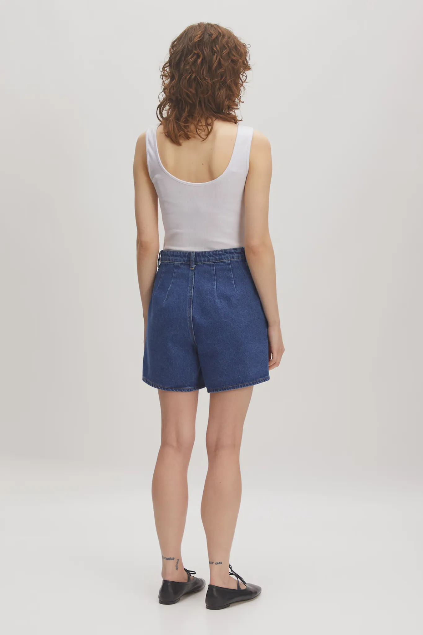LILYAN DENIM SHORTS - DARK BLUE