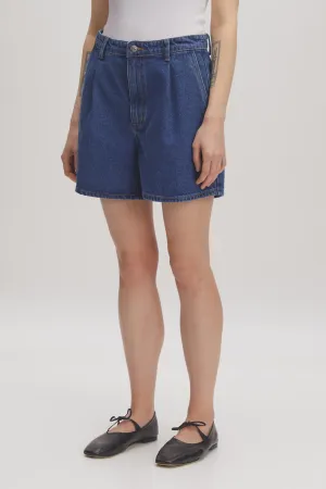 LILYAN DENIM SHORTS - DARK BLUE