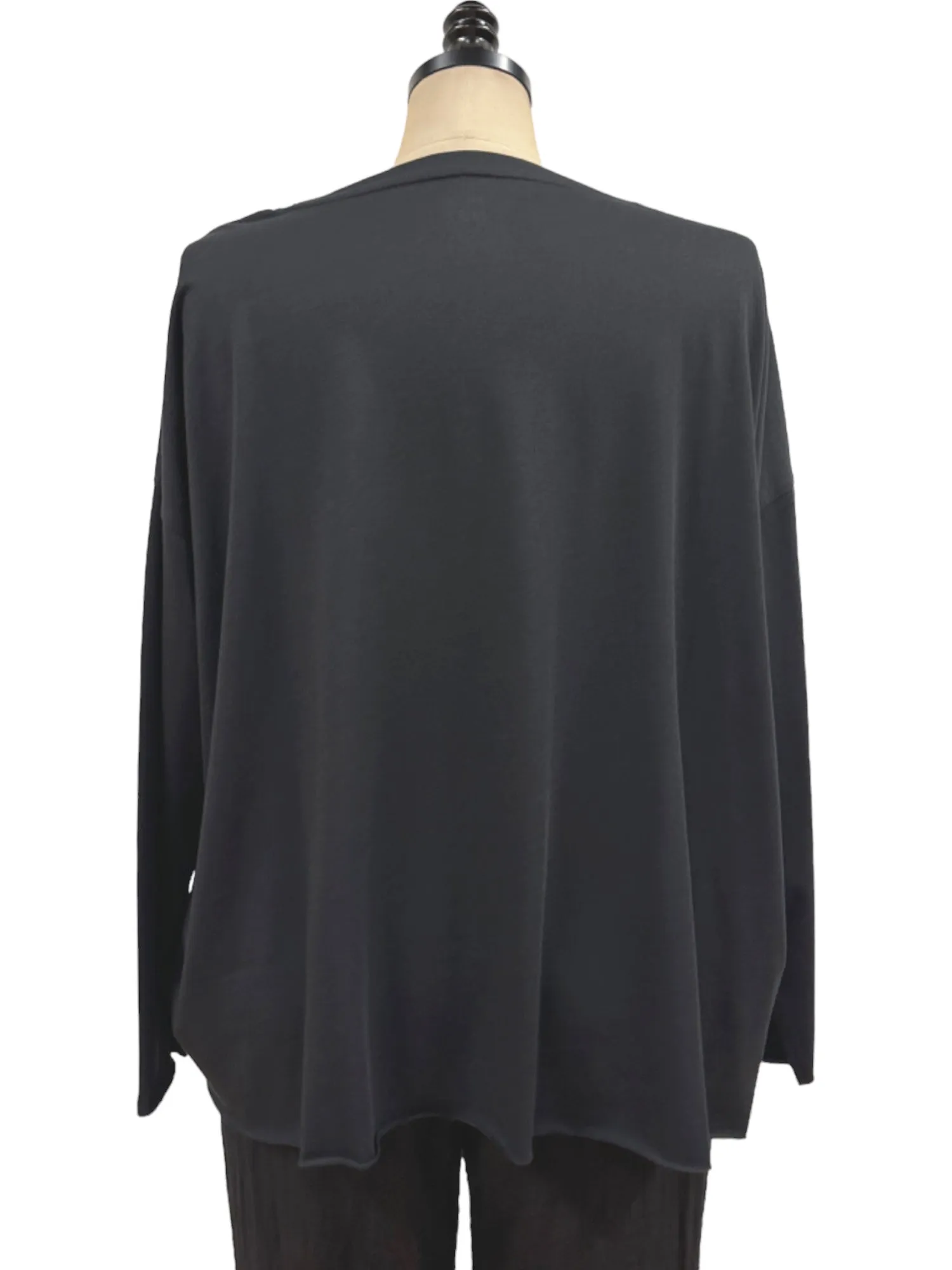 Long Boxy T in Black