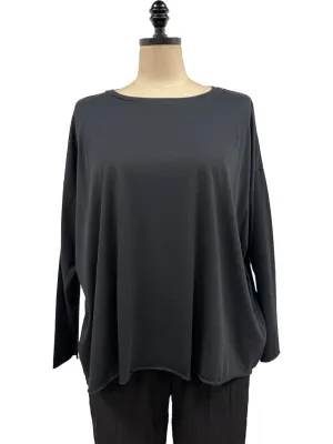 Long Boxy T in Black