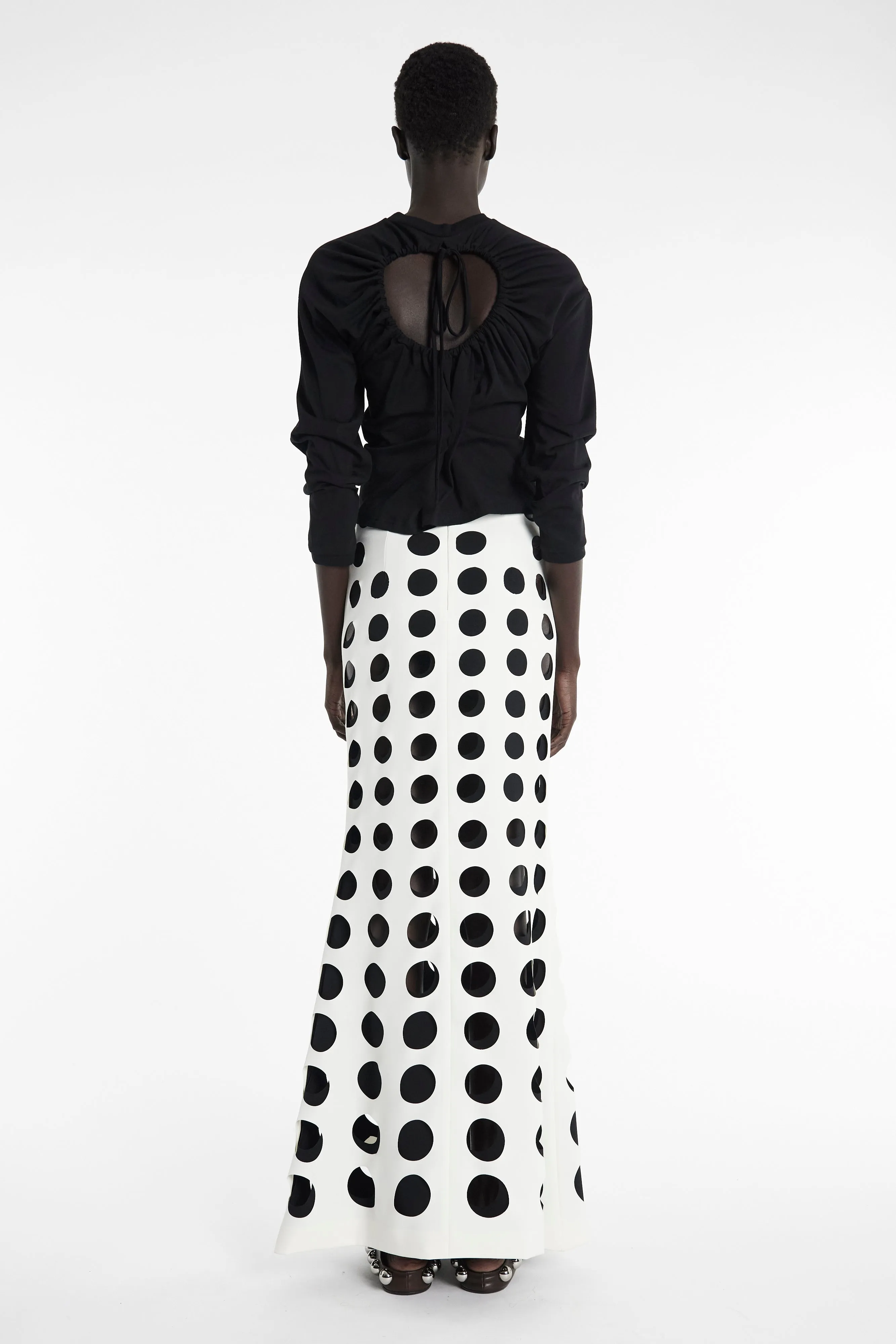 Longsleeve Knotted Jersey Top Black