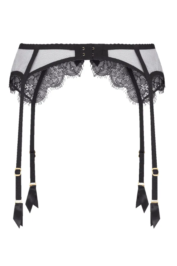 Lorna Lace Suspender - Black