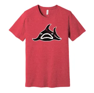 Los Angeles Sharks Distressed Logo - Defunct WHA Sports Team Shirt - Celebrate Hockey Heritage and History - Hyper Than Hype Shirts