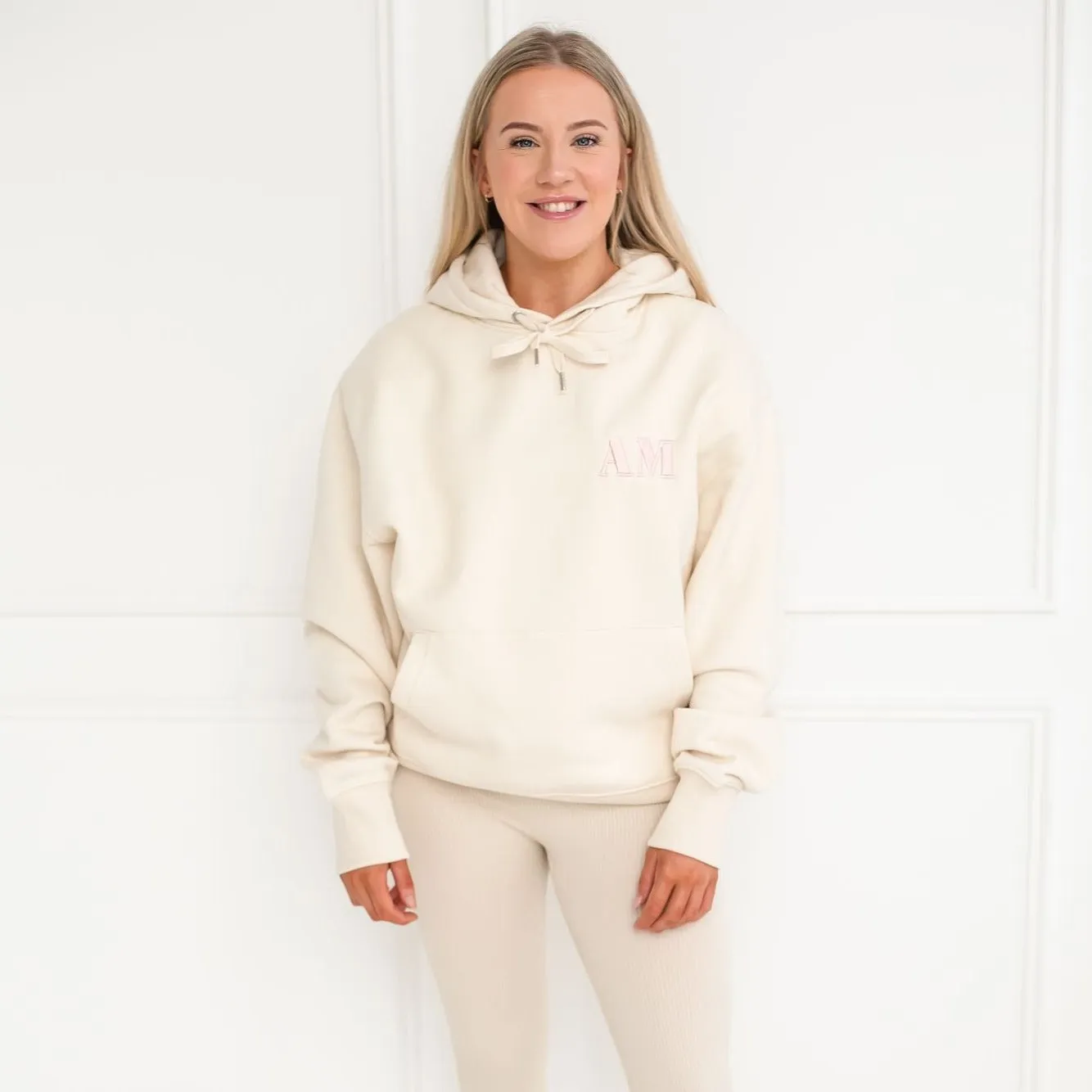 Luxe Oversized Initial Signature Hoodie - Unisex