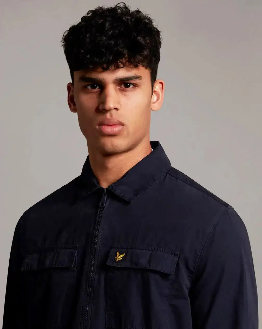 Lyle & Scott Mens Cotton Overshirt Navy