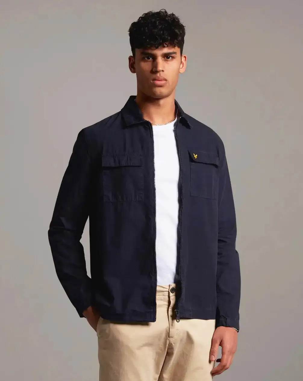 Lyle & Scott Mens Cotton Overshirt Navy