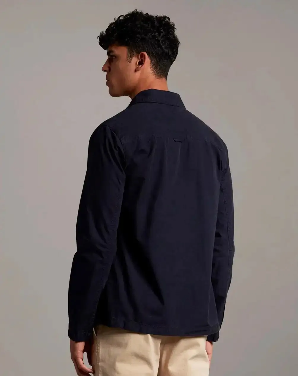 Lyle & Scott Mens Cotton Overshirt Navy