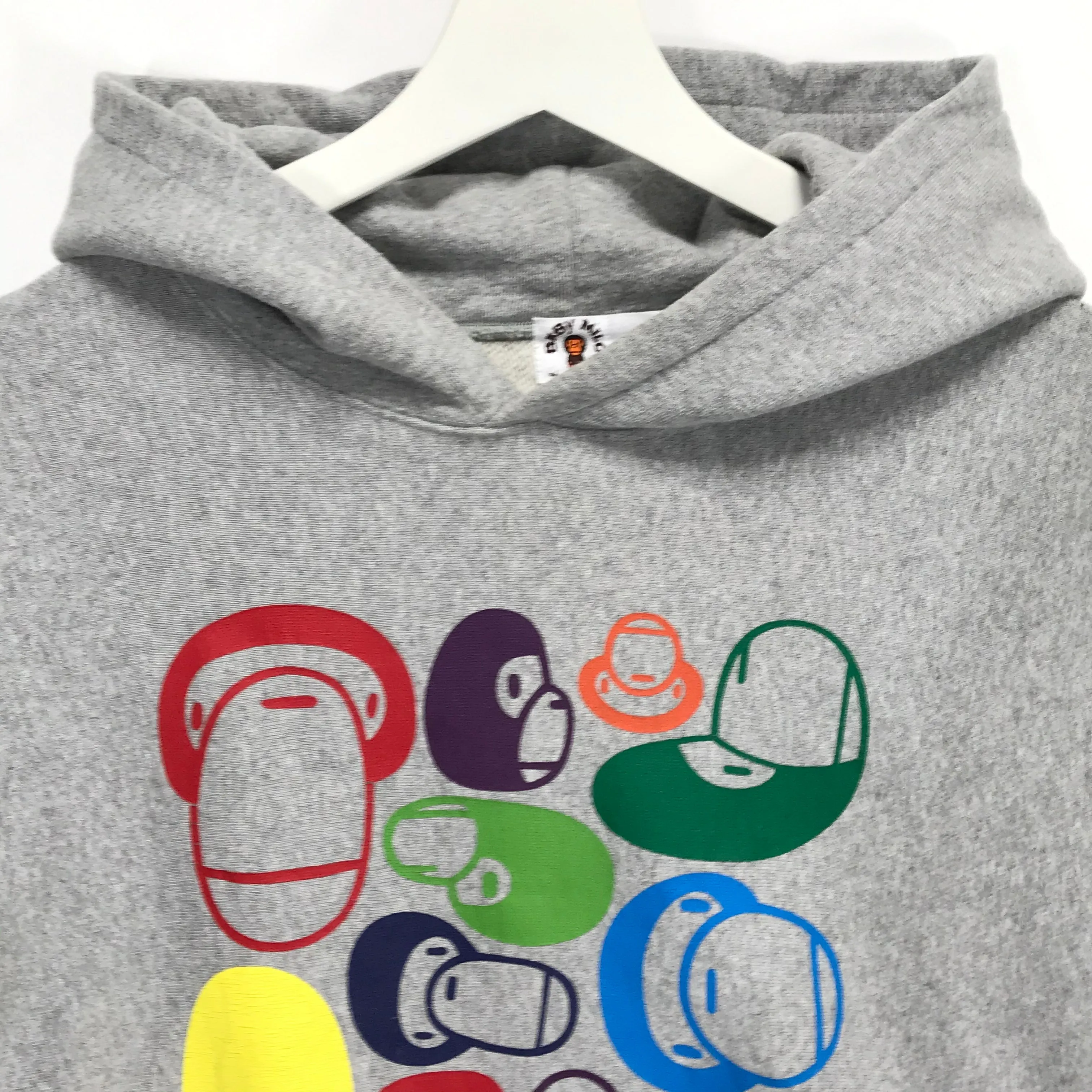 [M] A Bathing Ape Bape Baby Milo Modern Faces Logo Pullover Hoodie