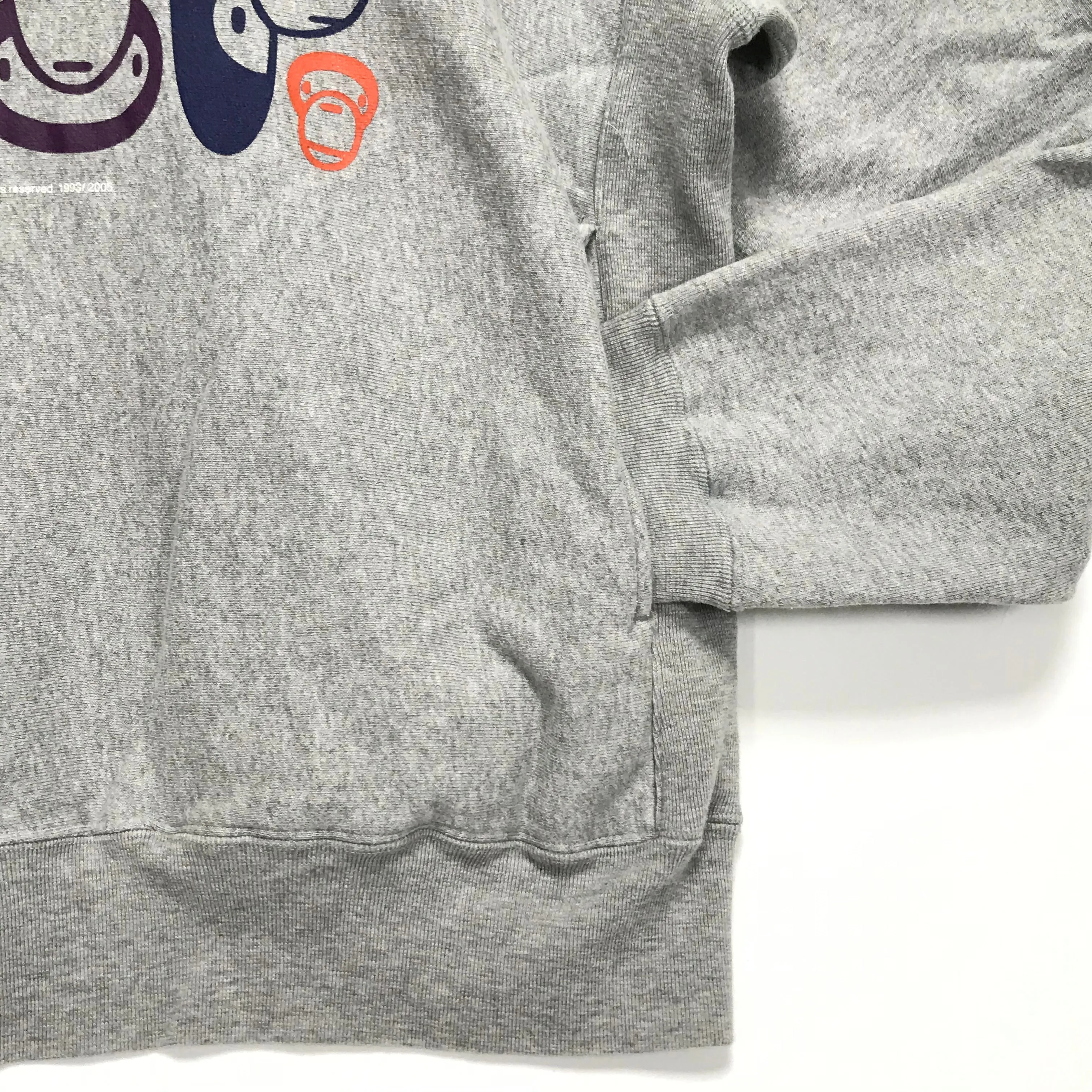 [M] A Bathing Ape Bape Baby Milo Modern Faces Logo Pullover Hoodie