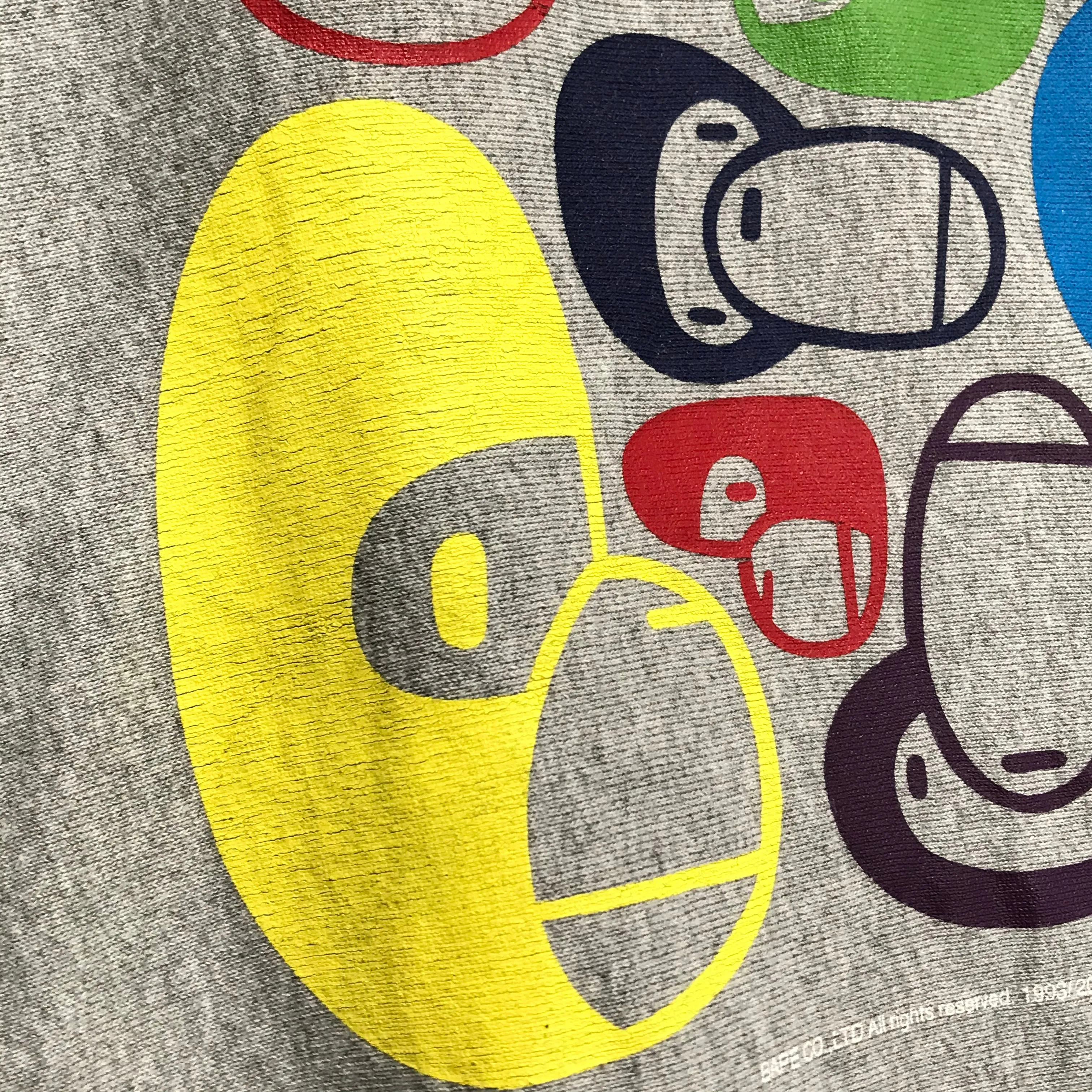 [M] A Bathing Ape Bape Baby Milo Modern Faces Logo Pullover Hoodie