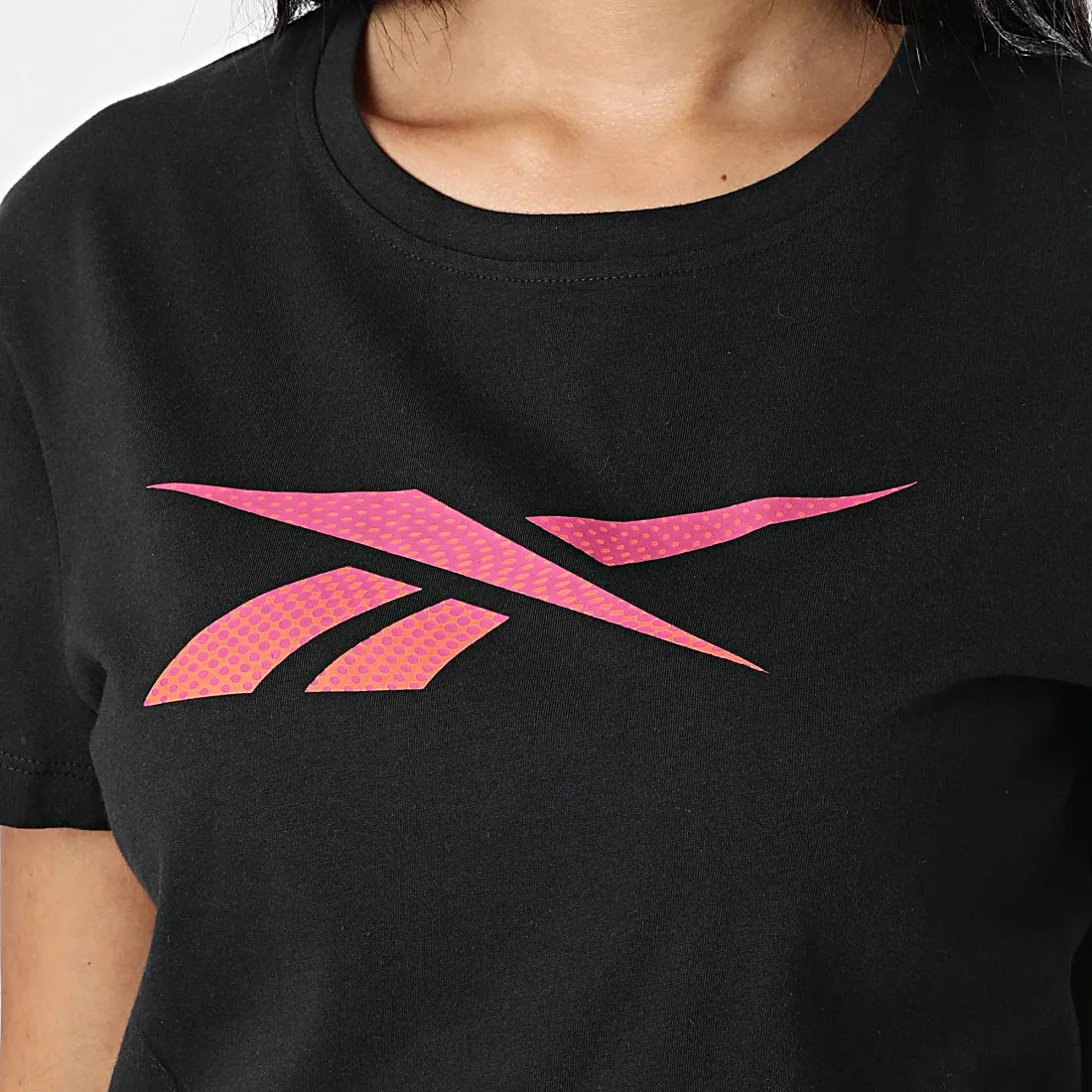 MAGLIA DONNA REEBOK FITNESS CROSSFIT T-SHIRT WOMAN NERA FUCSIA