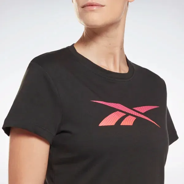 MAGLIA DONNA REEBOK FITNESS CROSSFIT T-SHIRT WOMAN NERA FUCSIA