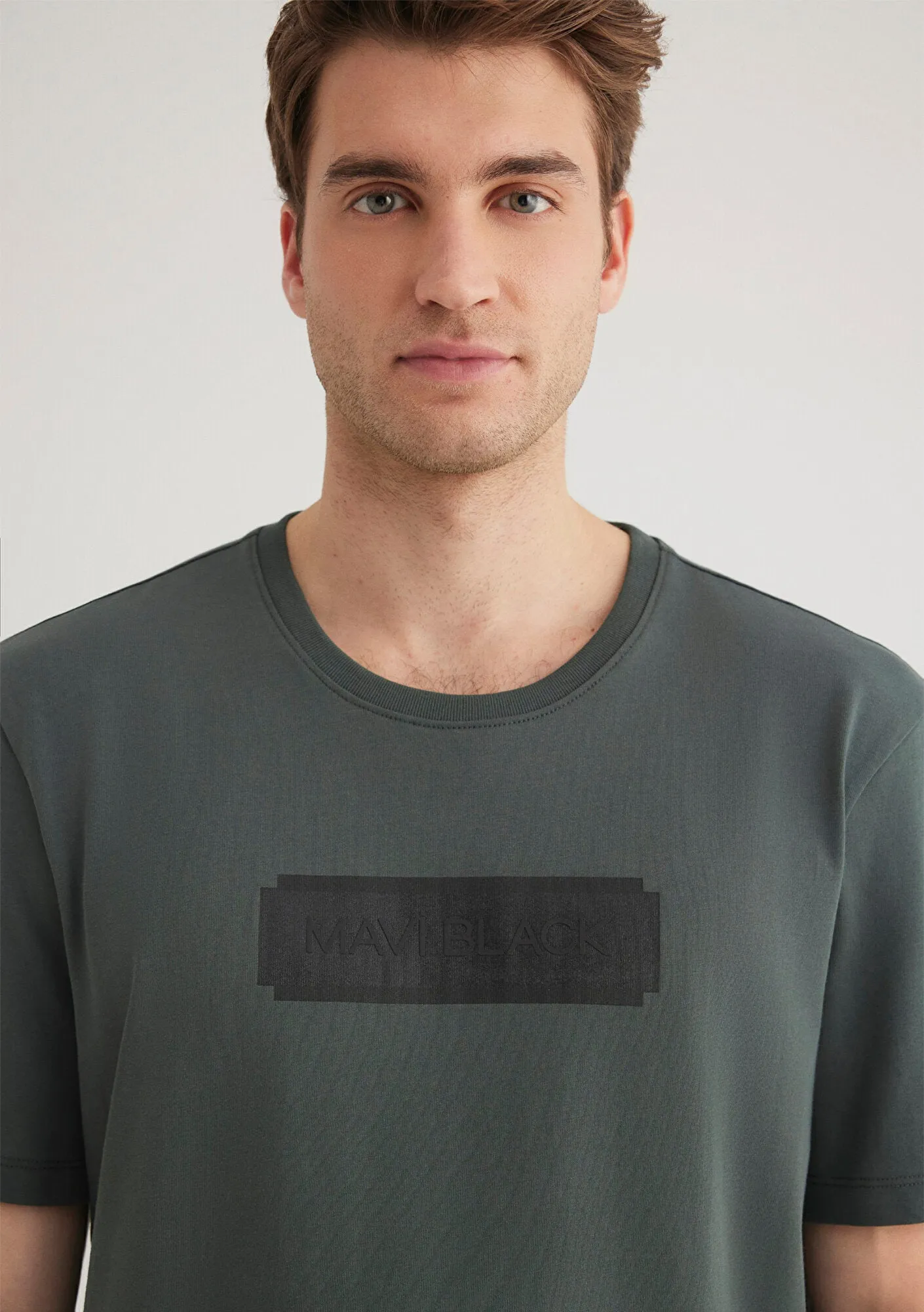 Mavi Black Printed Green T-Shirt