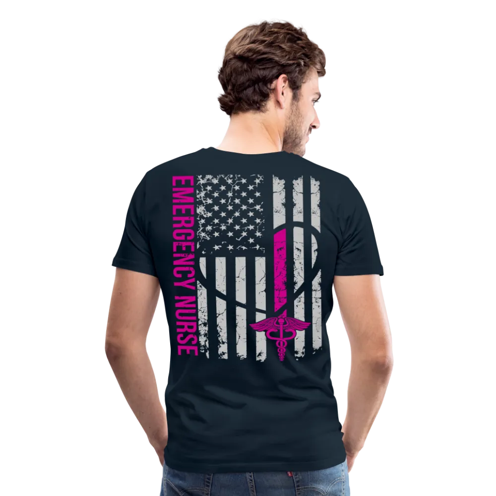 Megann Emergency Nurse Flag Men's Premium T-Shirt