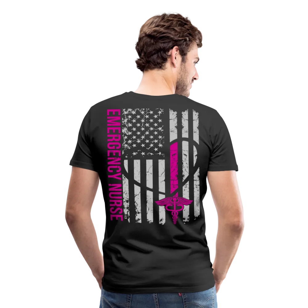 Megann Emergency Nurse Flag Men's Premium T-Shirt