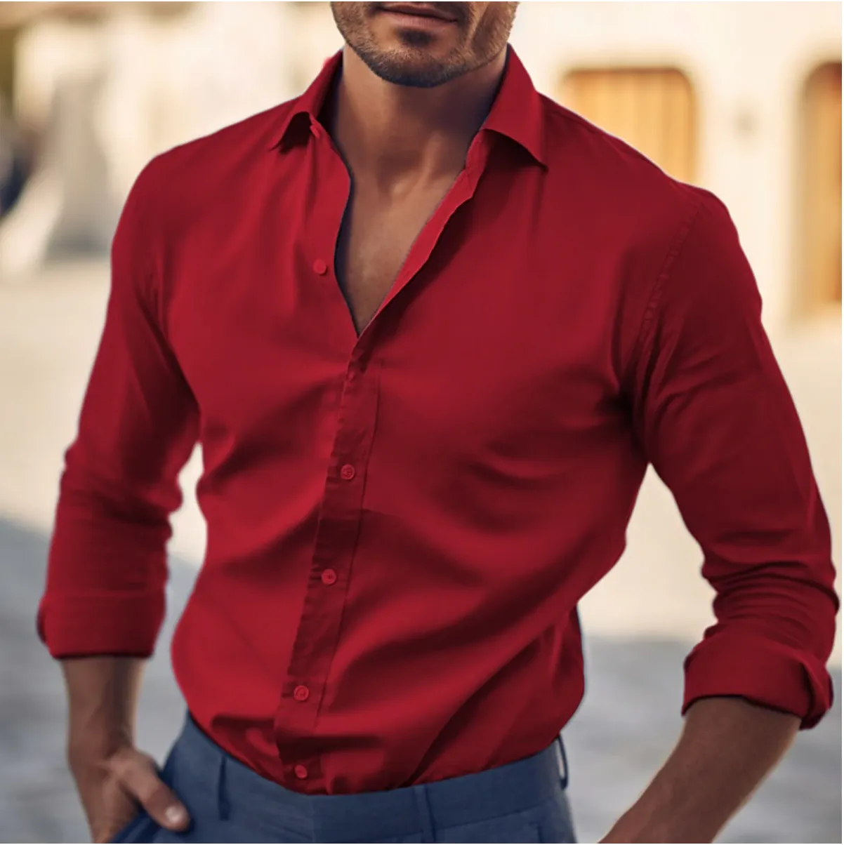Men's Stylish Button-Up Shirt for Casual & Formal Wear – Adam