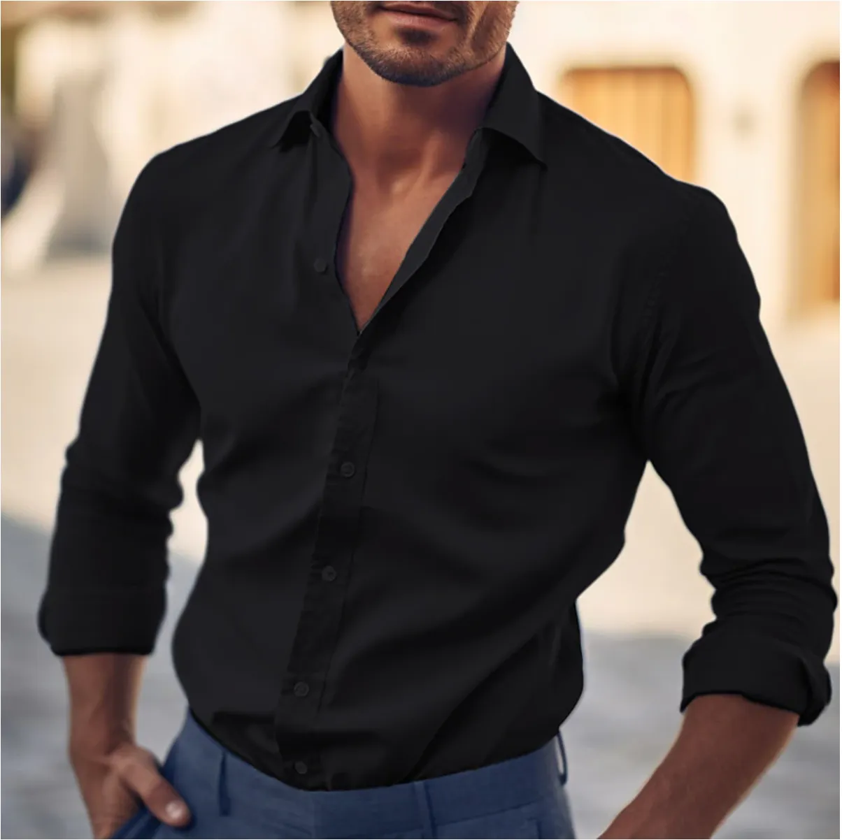 Men's Stylish Button-Up Shirt for Casual & Formal Wear – Adam