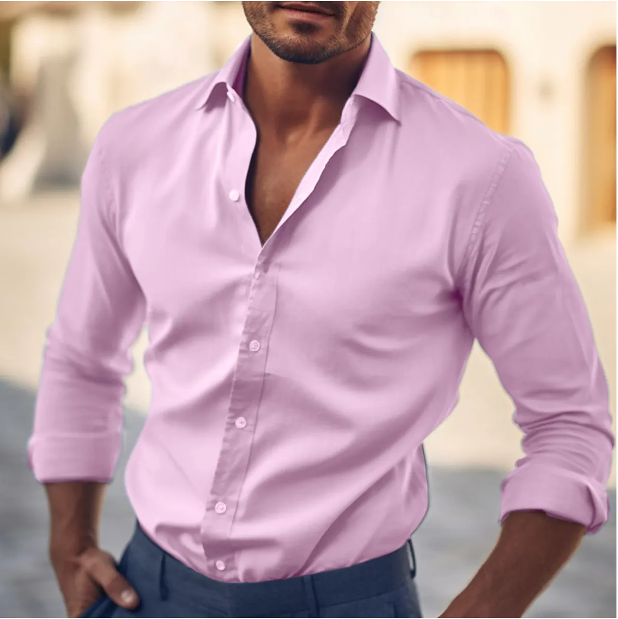 Men's Stylish Button-Up Shirt for Casual & Formal Wear – Adam