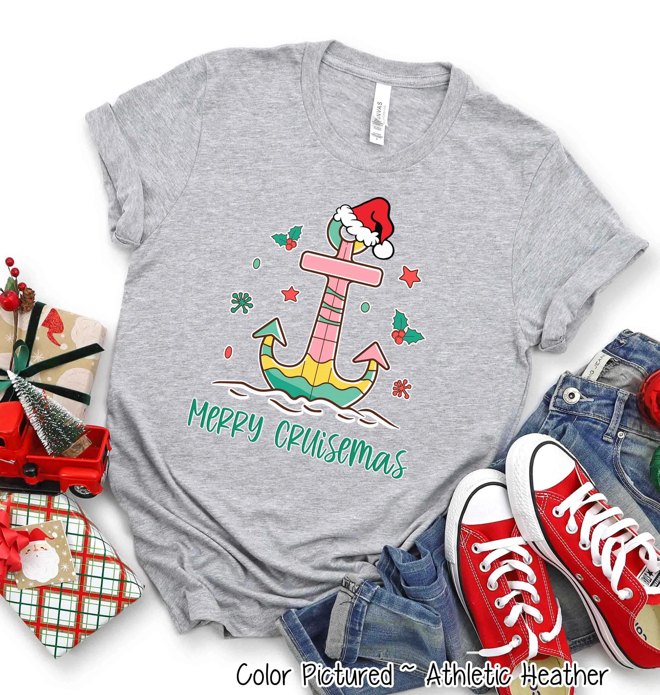 Merry Cruismas Anchor Christmas Cruise Tee or Sweatshirt