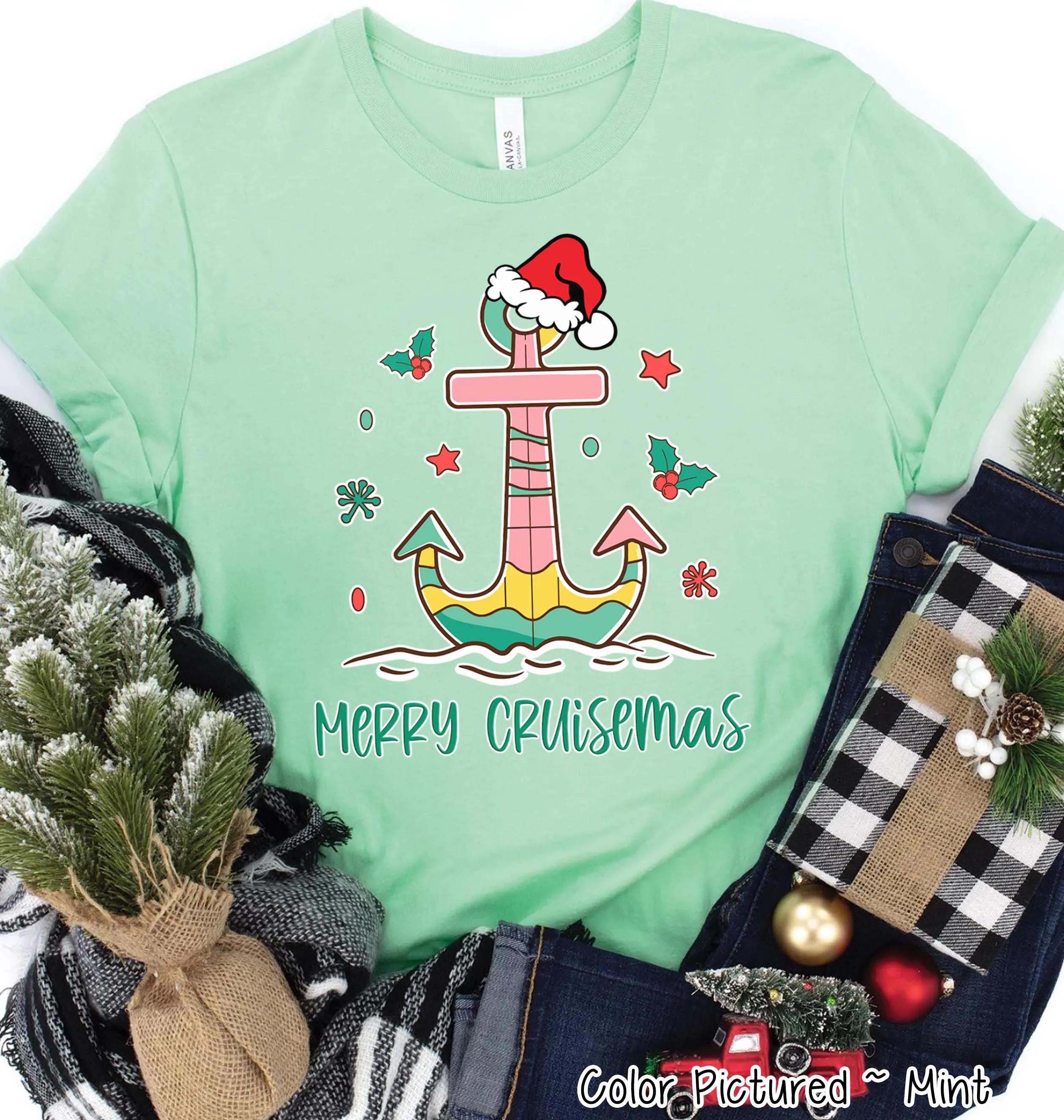 Merry Cruismas Anchor Christmas Cruise Tee or Sweatshirt