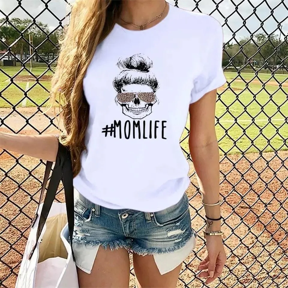 Mom t-shirts { Skull • #momlife • sunglasses • messy bun } S - XXL Free shipping!