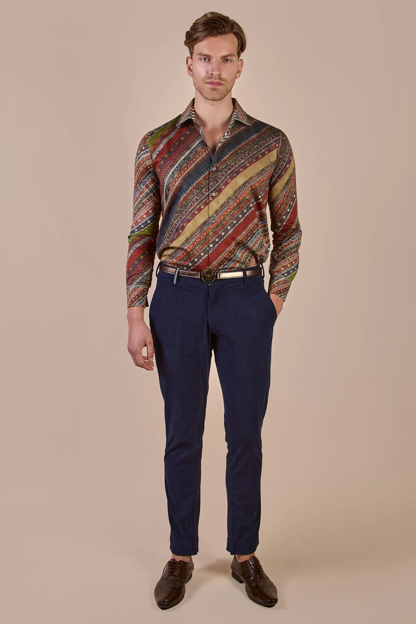 Multi Hued Striped Shirt
