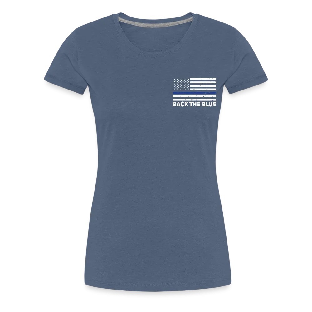 My Favorite Police Officer Calls Me Mom Women’s Premium T-Shirt (CK4138) Front and Back