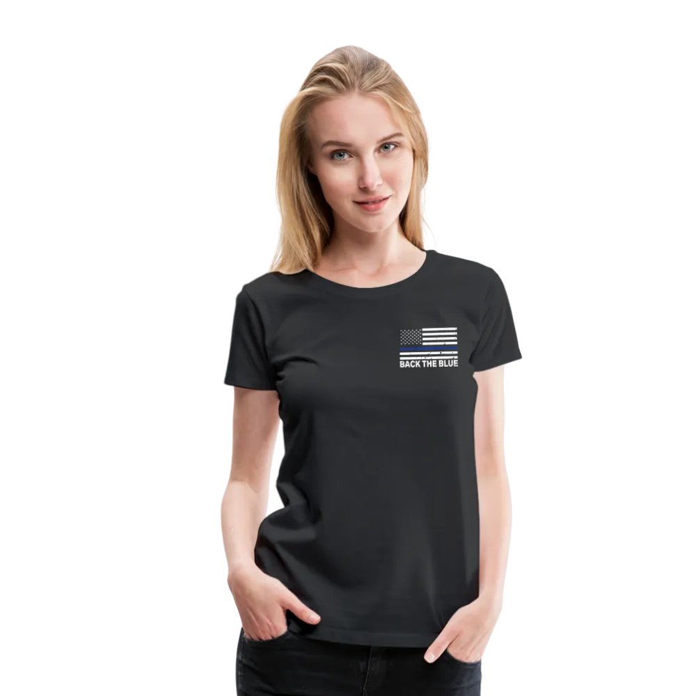 My Favorite Police Officer Calls Me Mom Women’s Premium T-Shirt (CK4138) Front and Back