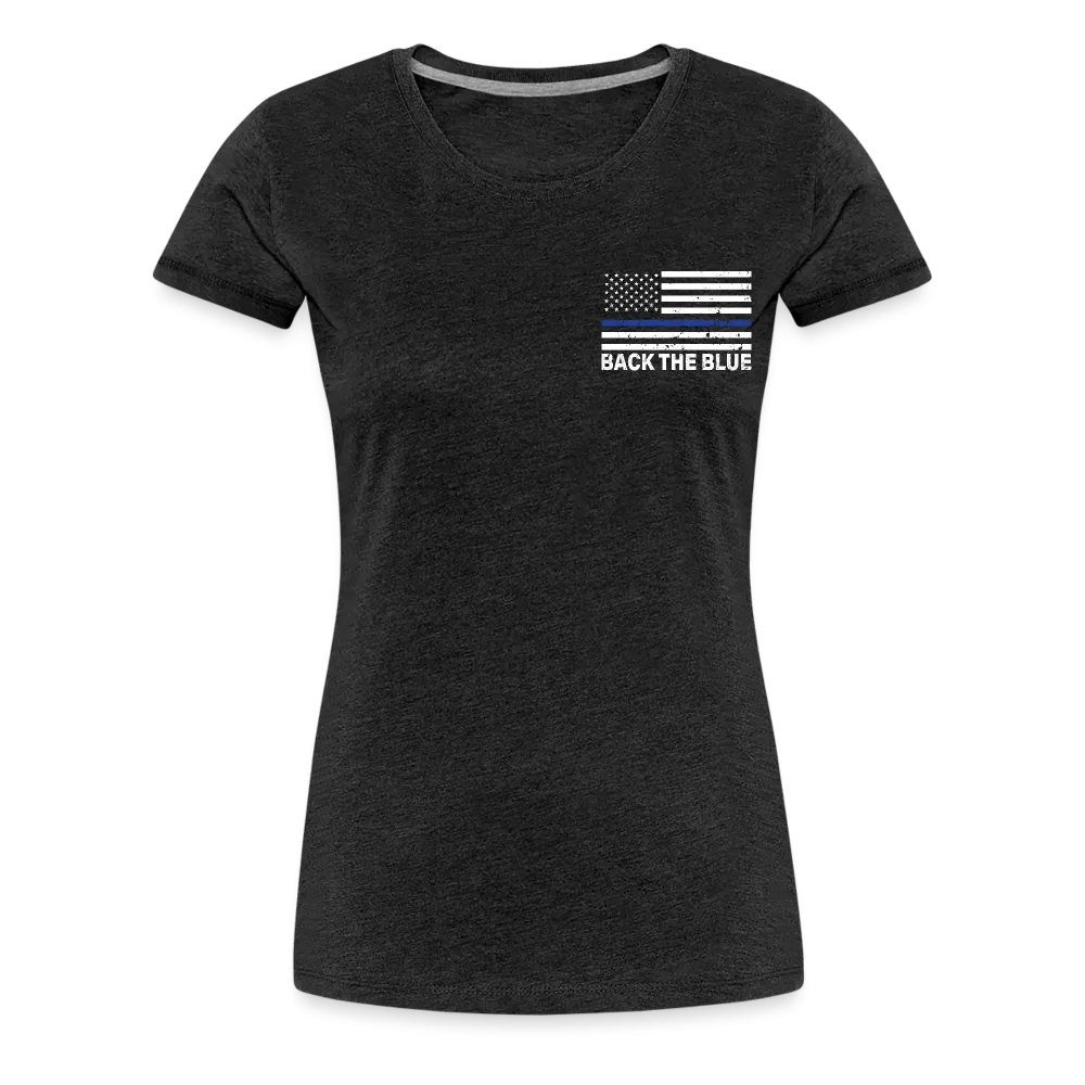 My Favorite Police Officer Calls Me Mom Women’s Premium T-Shirt (CK4138) Front and Back