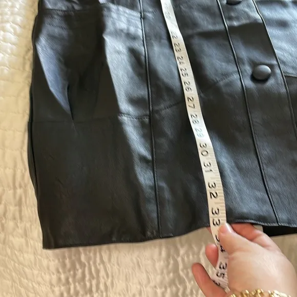 Nasty Gal Oversized Faux Leather Longline Jacket NWT size 4