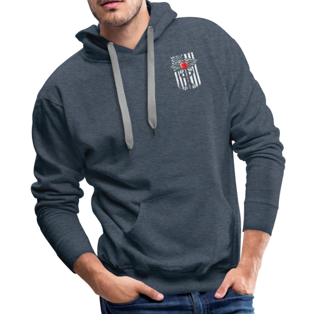 Nurse Flag Caduceus Stethoscope Heart Men’s Premium Hoodie (CK1822)