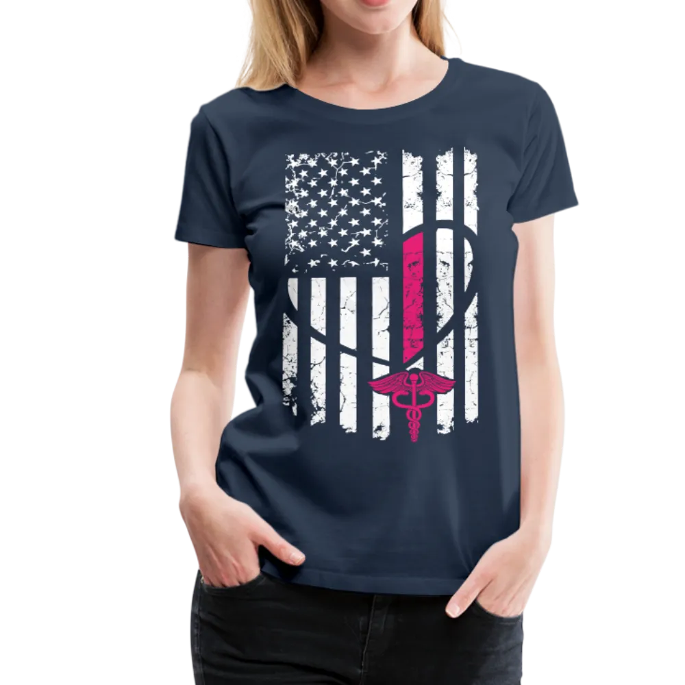 Nurse Flag Women’s Premium T-Shirt (CK1394)