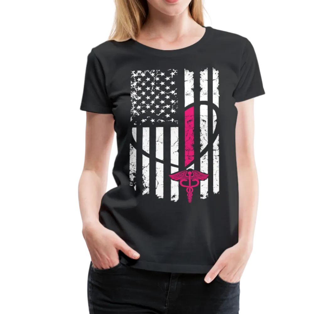Nurse Flag Women’s Premium T-Shirt (CK1394)